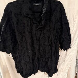 Pre loved Nova Men Black Textured Shirt Men’s size XXL only worn once